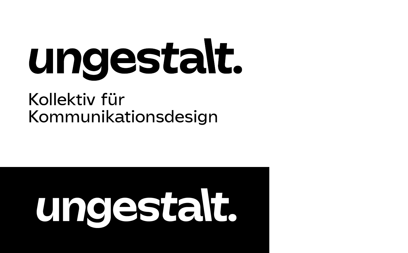 ungestalt logo in different visual variations