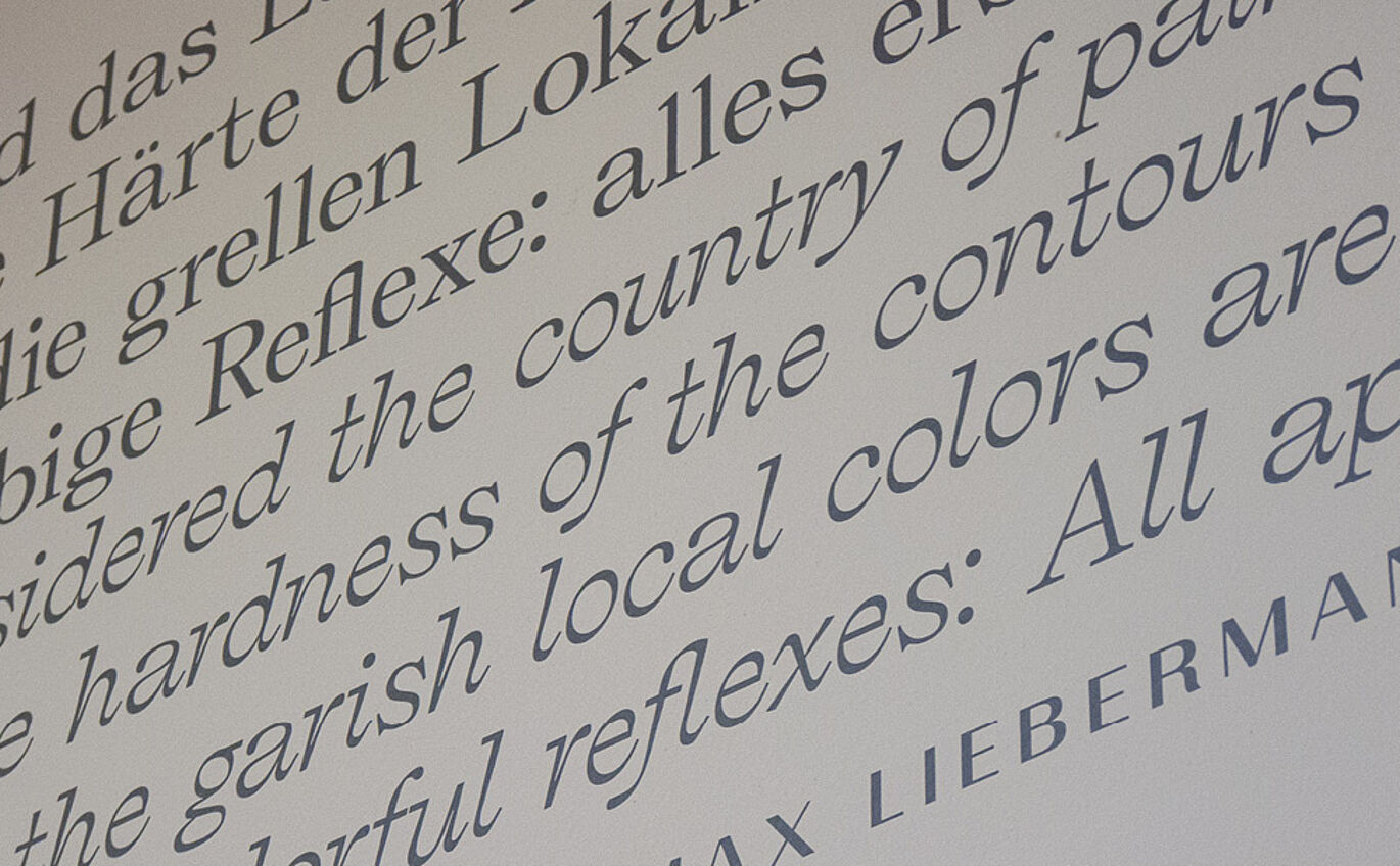 Detail of the multilingual typography design 