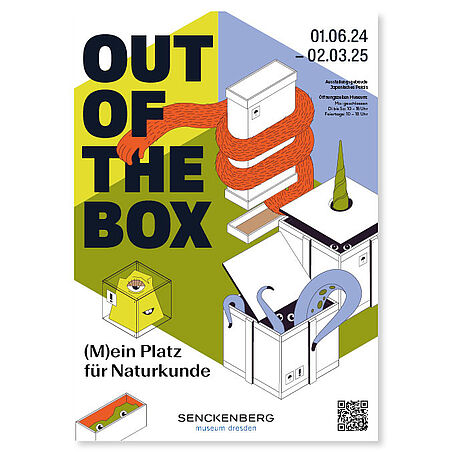 Flyer zur Ausstellung 'Out of the Box'