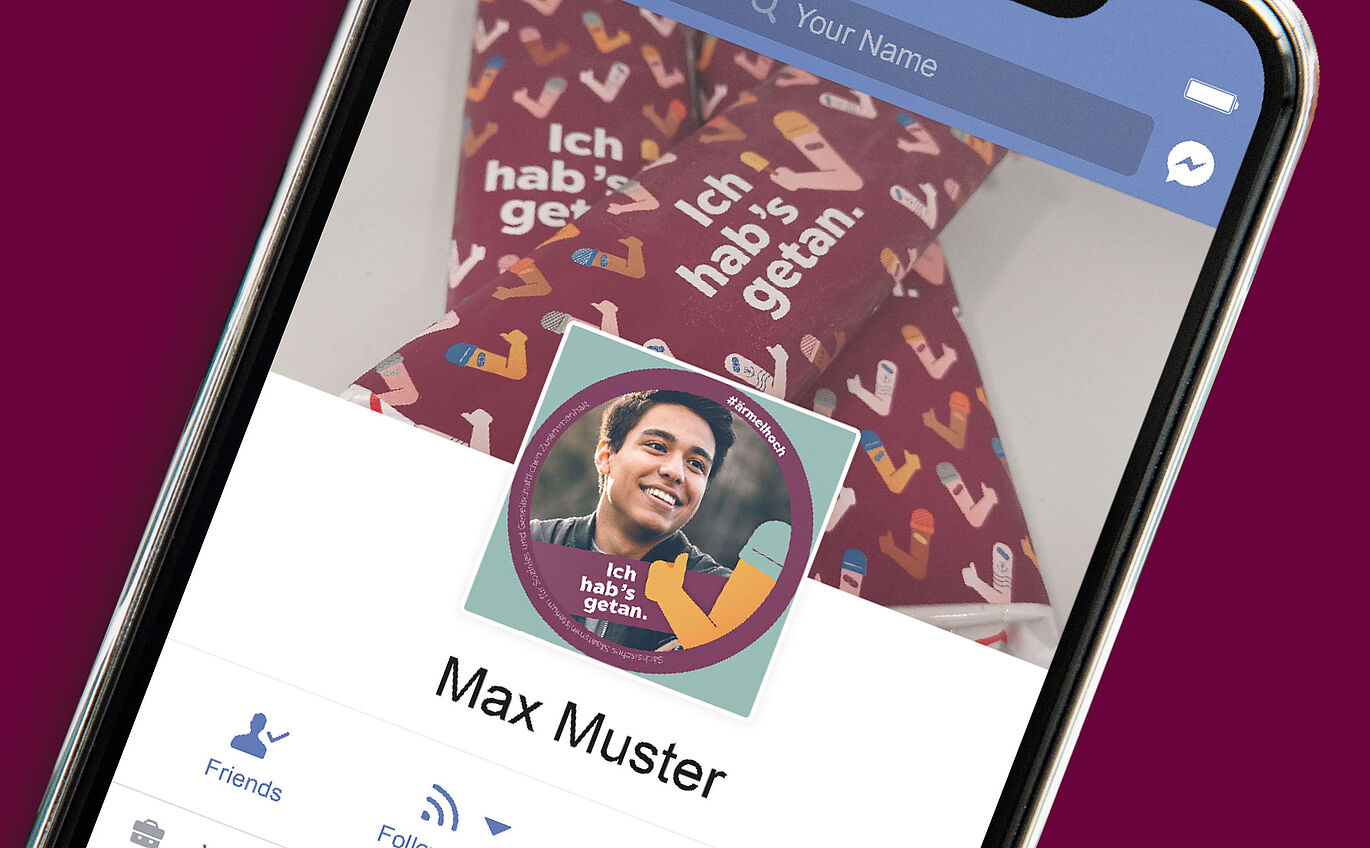 Teil's online! Profilrahmen der Kampagne für Profilbilder in sozialen Medien