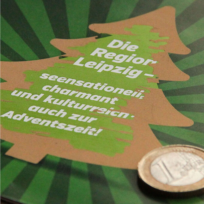 Weihnachtsbaum-Icon mit Claim