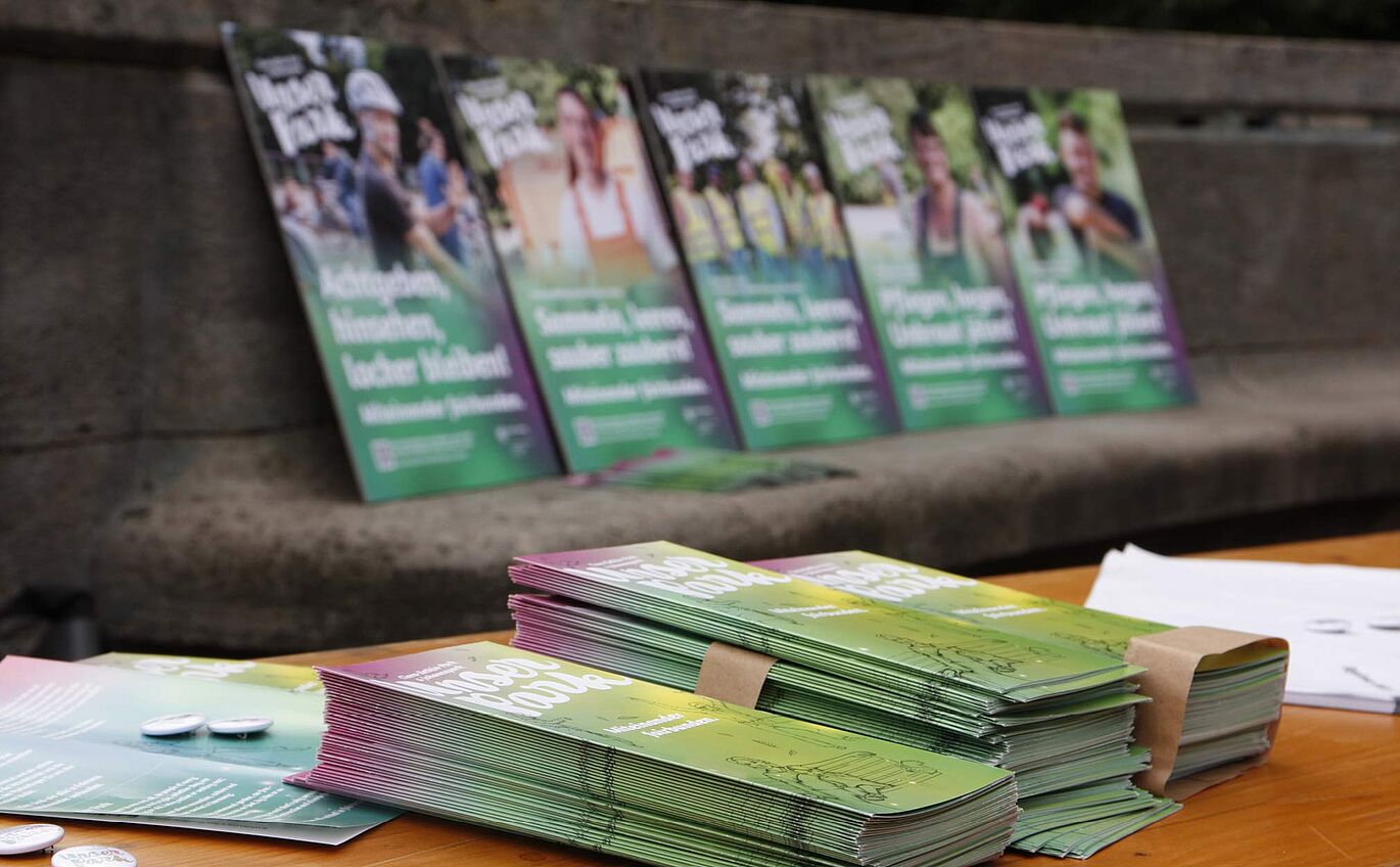 Faltblatt der Kampagne Unser Park