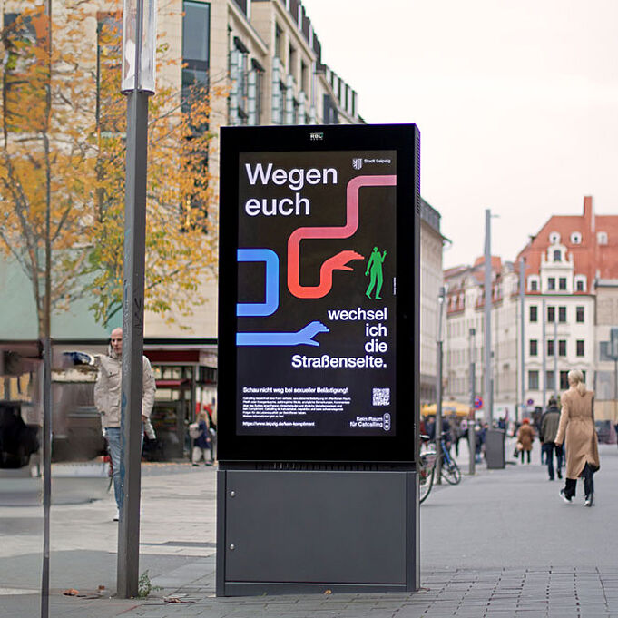 Digital City Light Poster in der Innenstadt