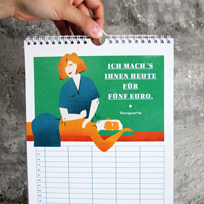 Kalenderillustration illustrierter Kalender