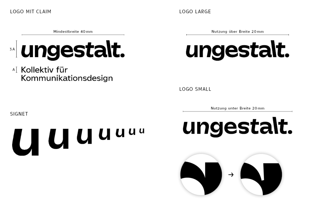 Logo mit Claim, Signet, Logo Large, Logo Small