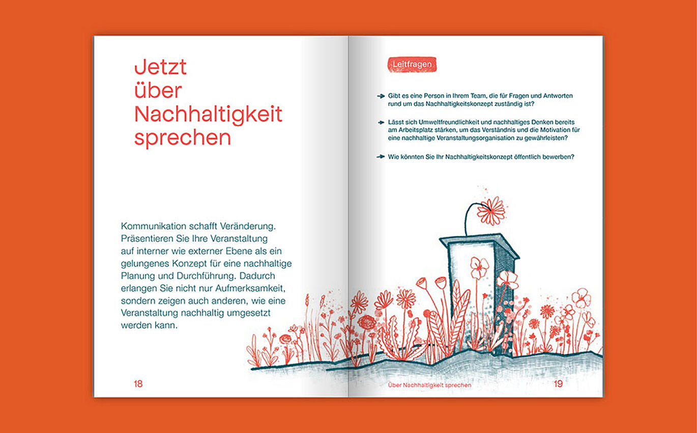 Broschüren Layout zum Thema Nachhaltigkeit