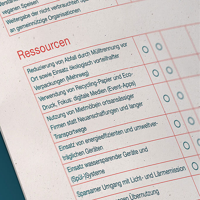Checklisten als Teil des Broschüren Layouts