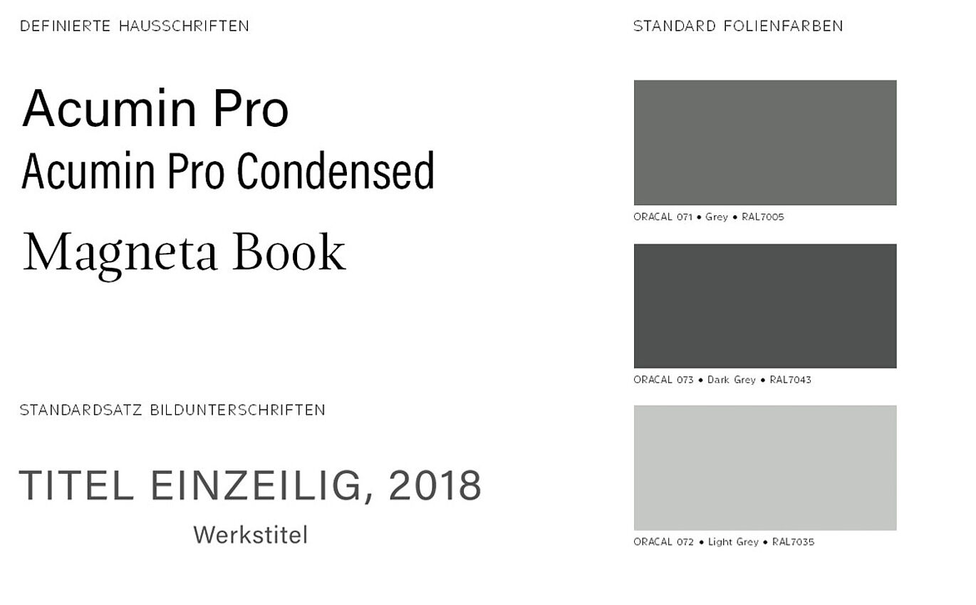 Der Baukasten Typografie Design in verschiedenen Schriftarten und grauer Farbe