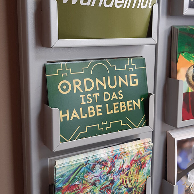 Postkarte: Ordnung ist das halbe Leben