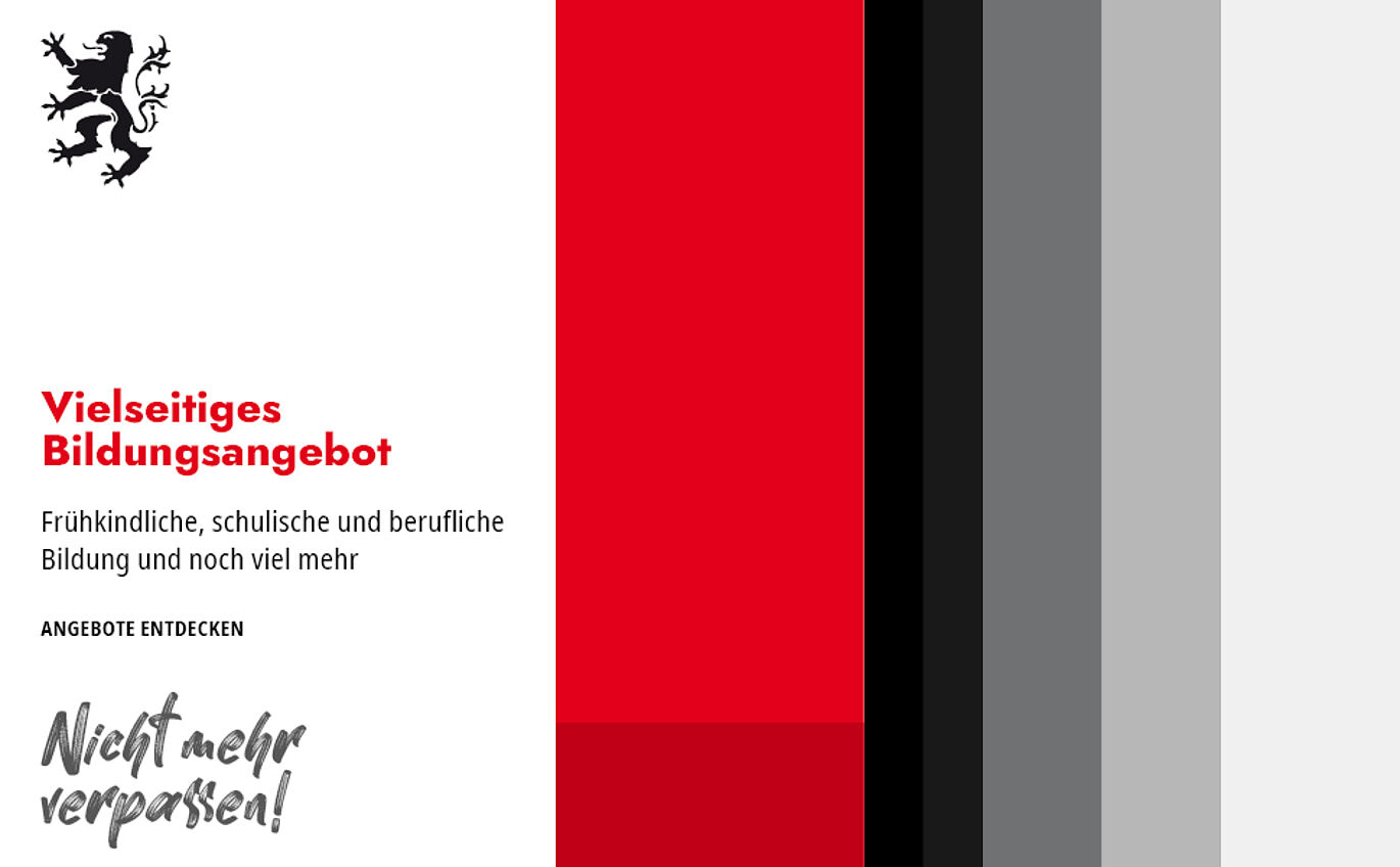 Typografie und Farbigkeit der Website