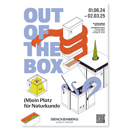 Flyer zur Ausstellung 'Out of the Box'
