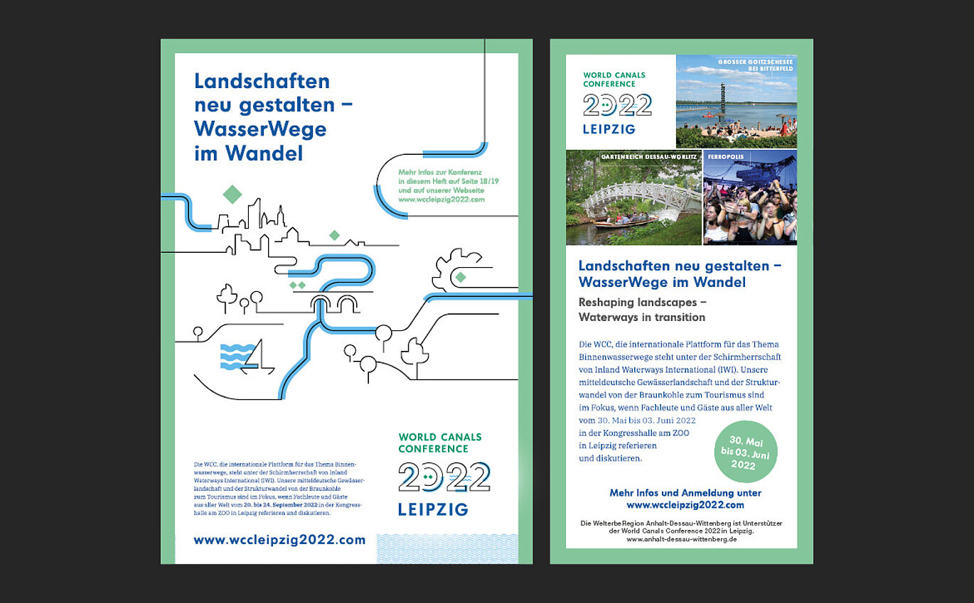 Anwendung des Corporate Designs auf Plakat und Flyer