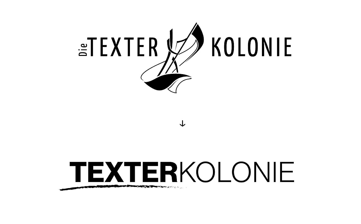 Comparison of the logo before vs. after