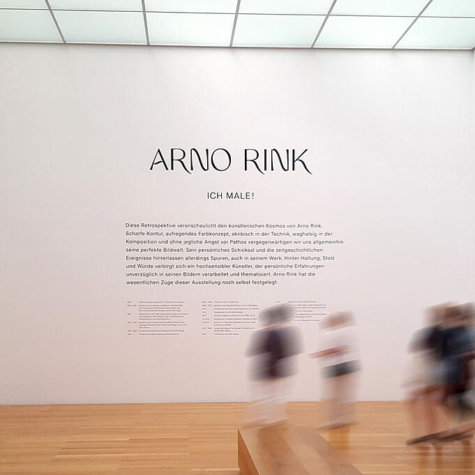font used as wall design for exhibition 