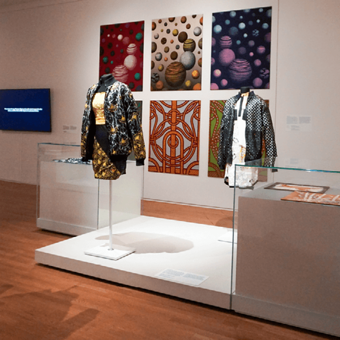 Textile Präsentationsformen grafische Stoffmuster der Werkgruppen