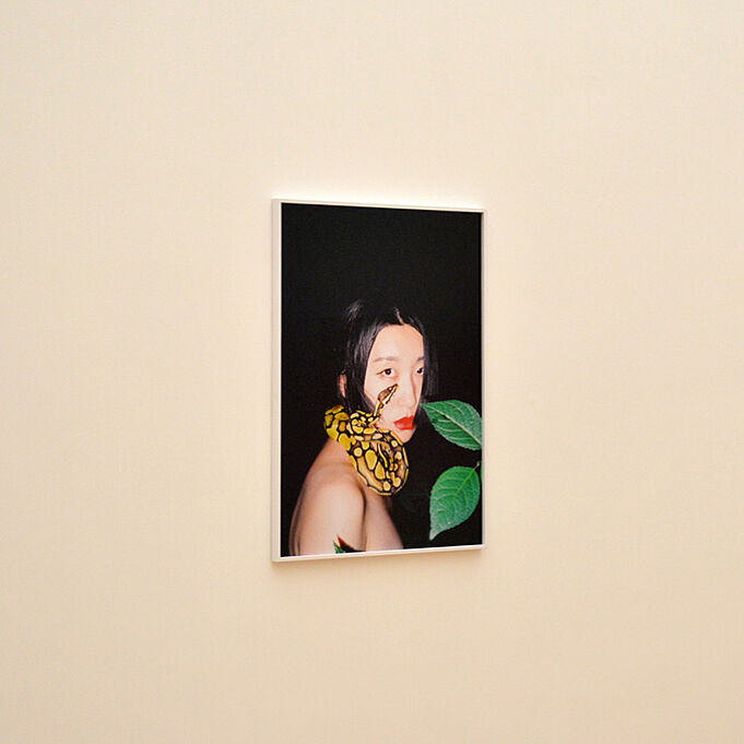 Einblicke Bild-Exponat von Ren Hang als Teil der Ausstellungsgestaltung