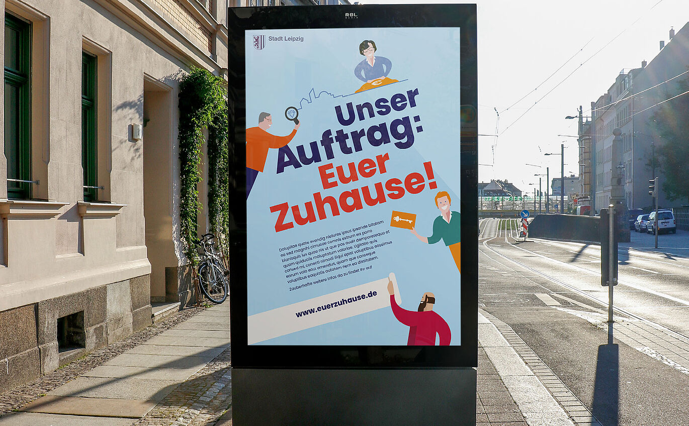 Standortbezogene Werbung auf Werbetafel