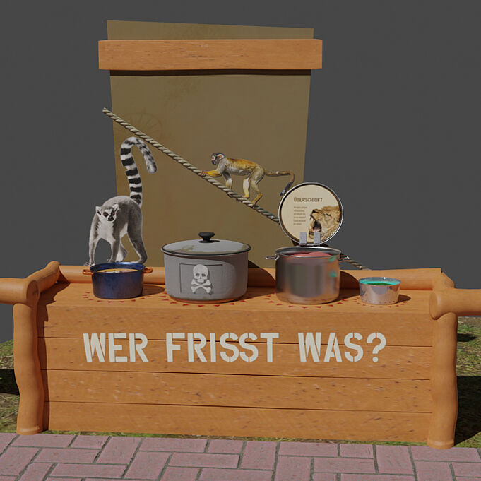 Konzeptstudie 3D-Visualisierung der Lernstation Nahrung