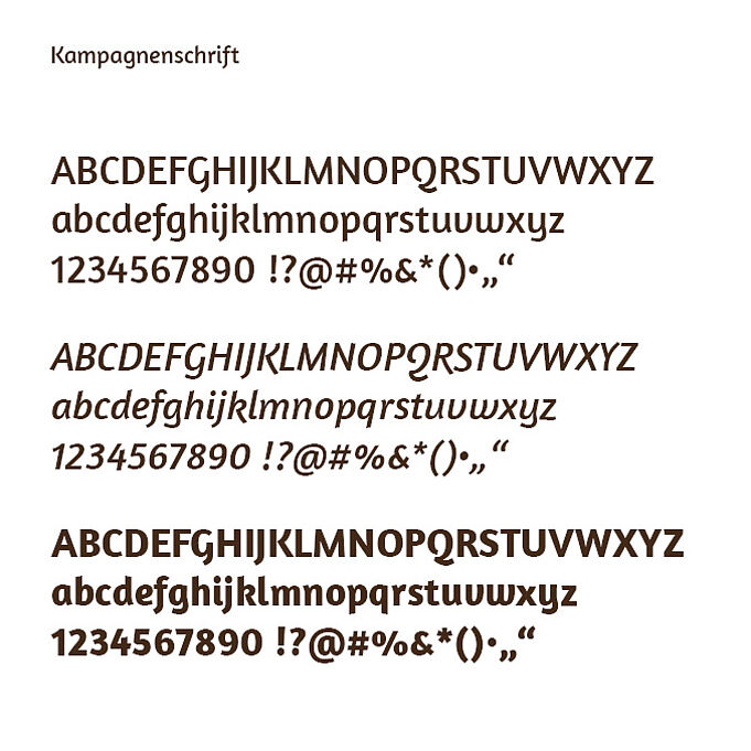 Font styles of the campaign font