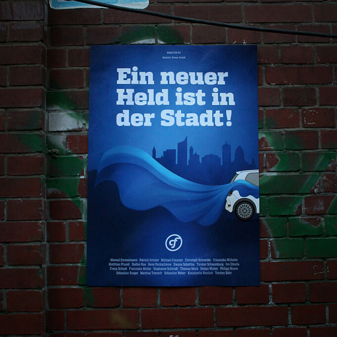 Plakat der crossmedia Kampagne von cityflitzer