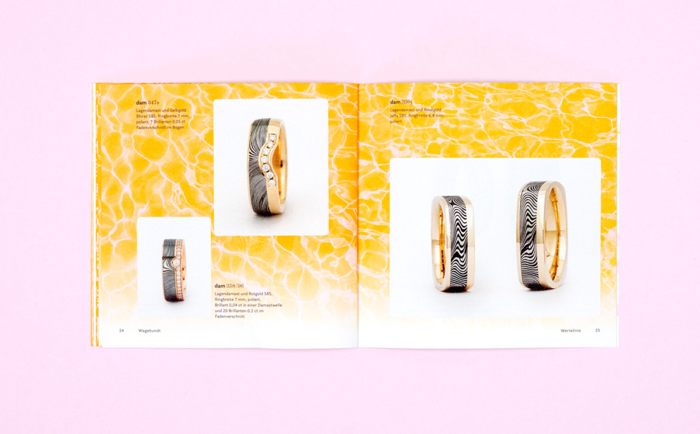 Seite des Kataloges zu unterschiedlichen Ringmodellen.