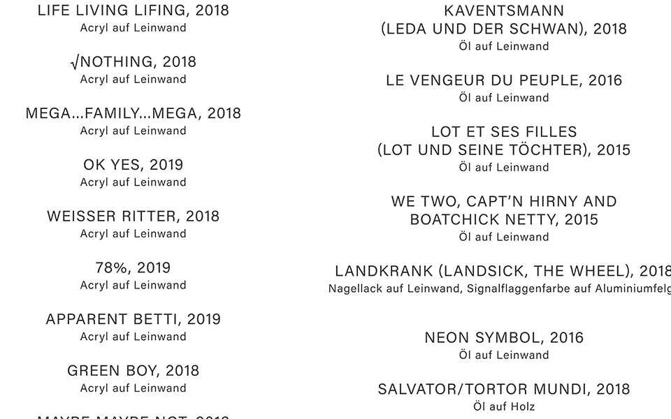 Satz und Produktion Typografische Exponatunterschriften als Teil der Ausstellungsgestaltung