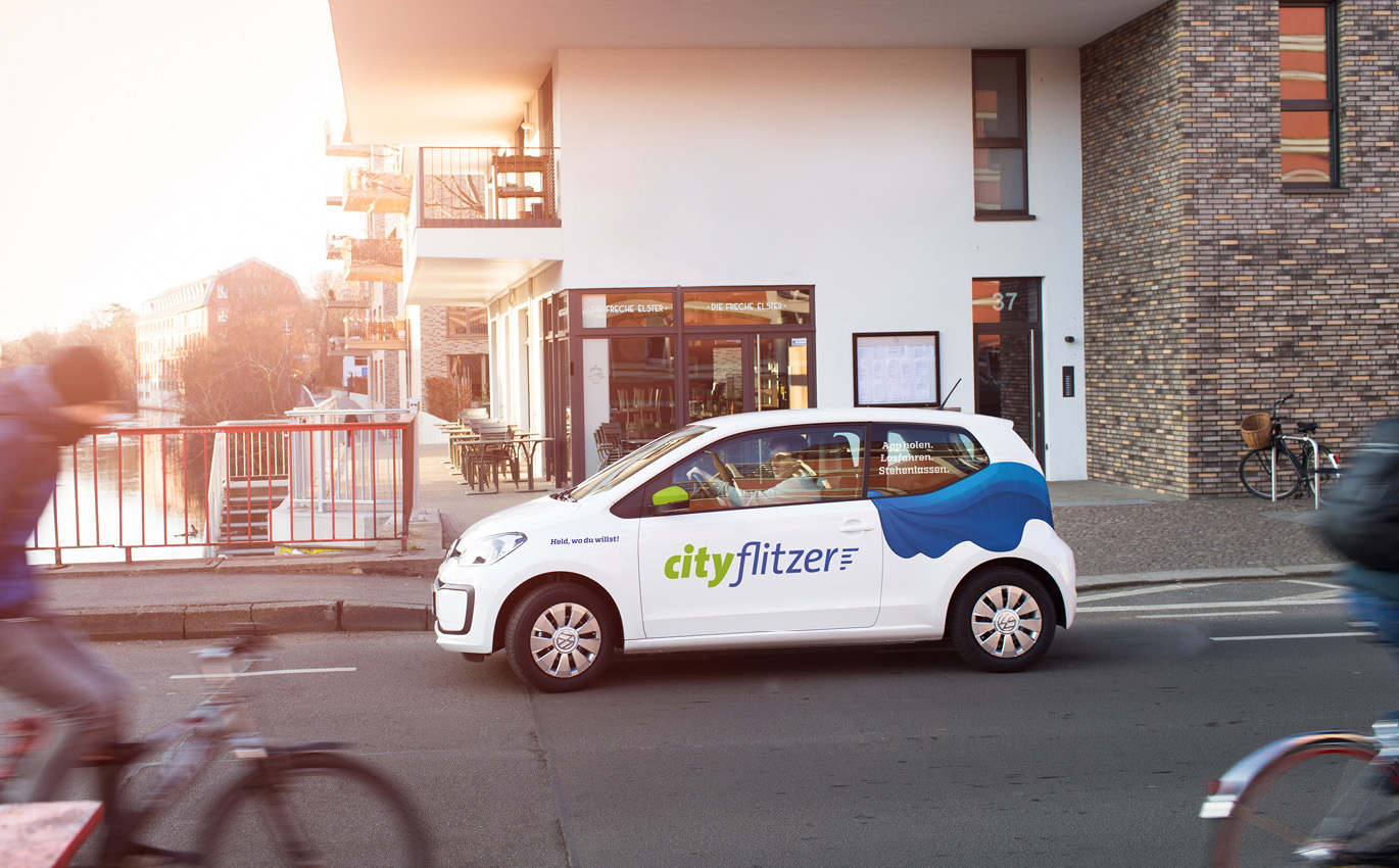 cityflitzer auf Straße