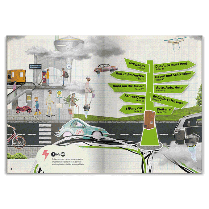 Created information brochure in the corporate design of the exhibition design