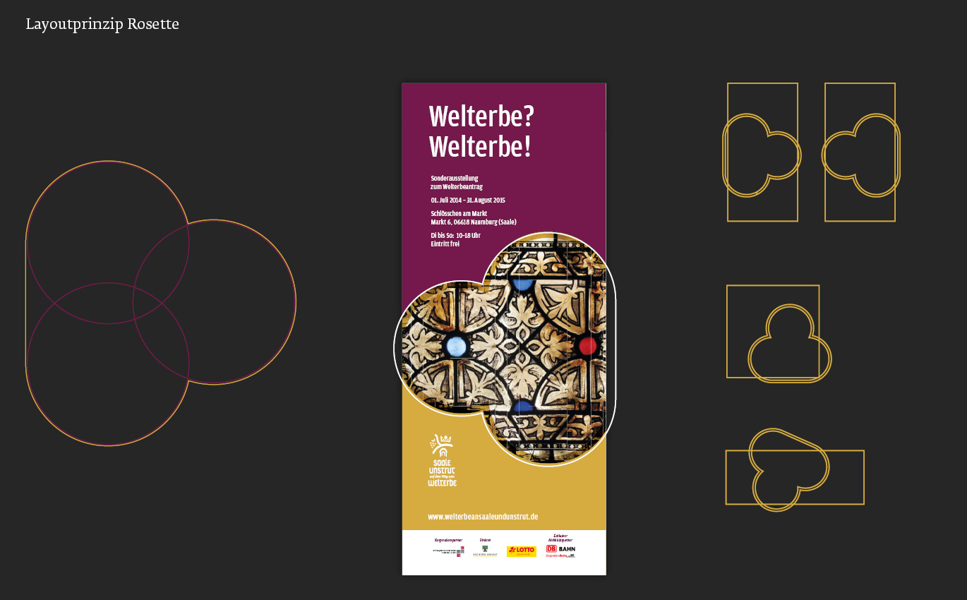 Inspiration: Kirchenfenster Digitales Layout des Corporate Designs