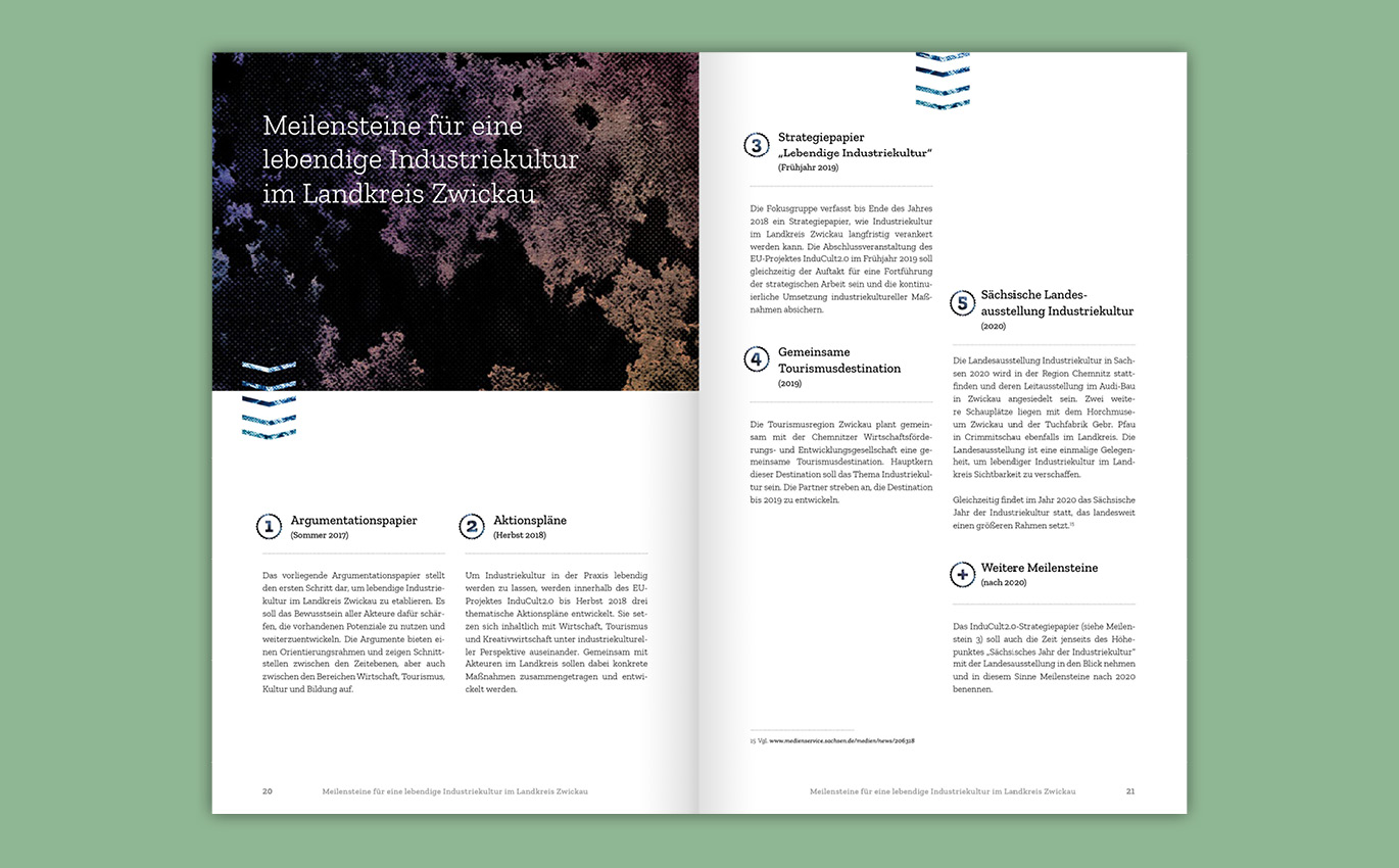 Editorial Design und Gestaltungsbeispiel der Infobroschüre